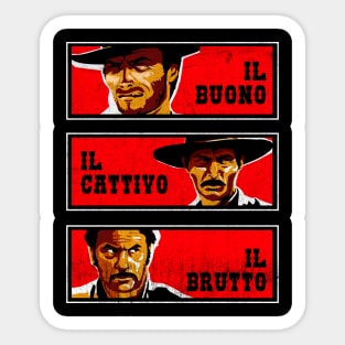 The Good, Bad & The Ugly Italian version Worn Sticker